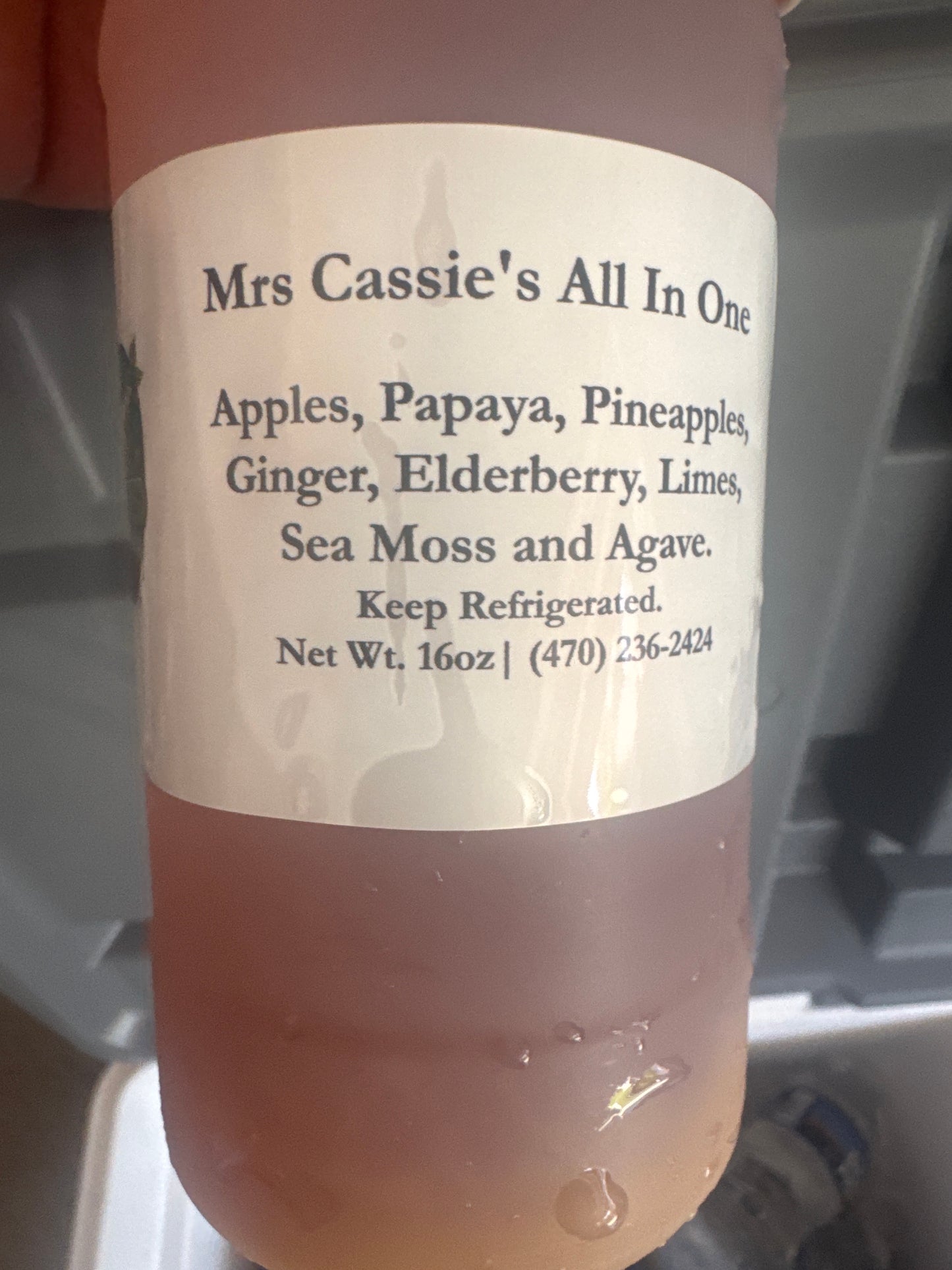 Mrs Cassie’s All In One Fresh Pressed Juice (Food Truck/Pop Up only)